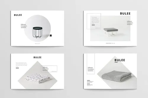 一组简约家居杂货明信片传单模版BULEE - Postcard