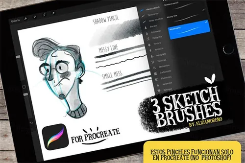 手绘笔刷【仅供IPAD】Sketch brushes for PROC