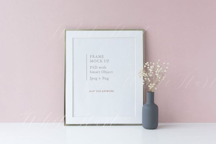 金色框架模型 golden frame mock