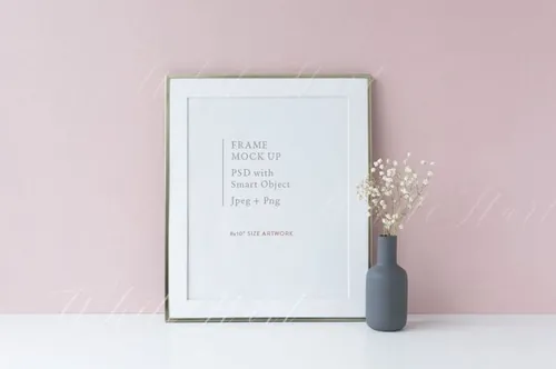 金色框架模型 golden frame mock