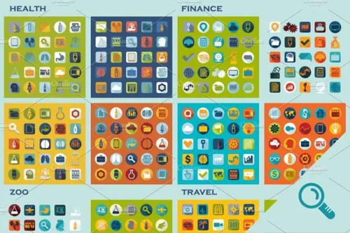 健康动物旅行图标素材 16 sets-health , finance