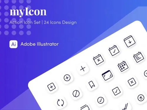常用的APP和网页图标素材下载myIcon Action Icon Set