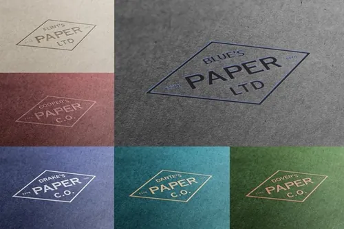 逼真质感的高品质纸质logo标志exclusive-paper-logo-mockups