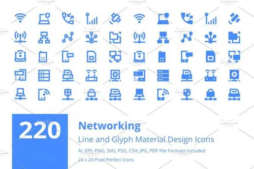 网络材料设计图标素材 220 Networking Material Desig