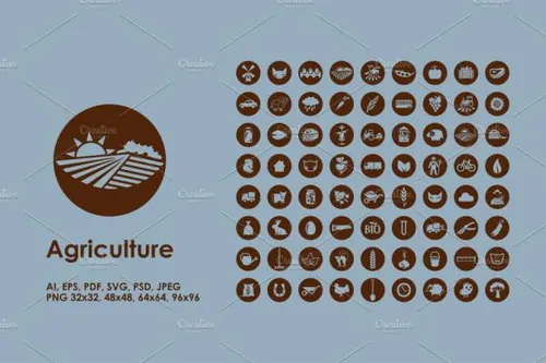 农业矢量图标下载 Agriculture icons