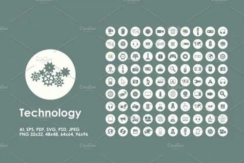 技术矢量图标下载 Technology icons