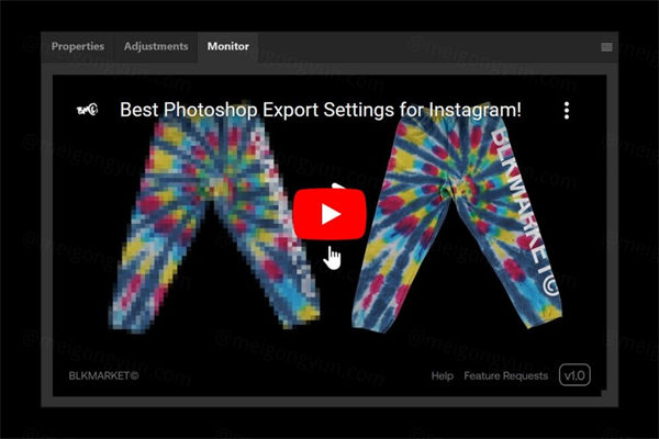 在Photoshop观看油管youtube视频PS插件 Monitor