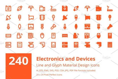 电子和设备图标下载 240 Electronics and Devices Ic
