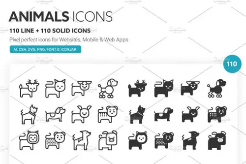 动物矢量图标素材 Animals Icons