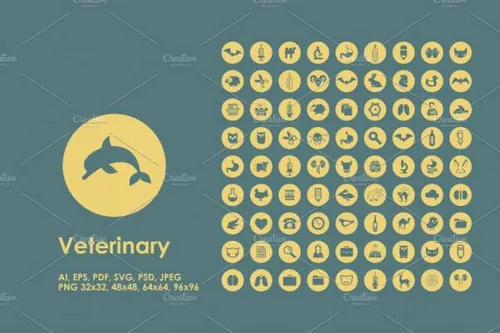 兽医元素图标下载 Veterinary icons