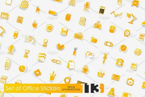 办公矢量图标素材 113 office stickers