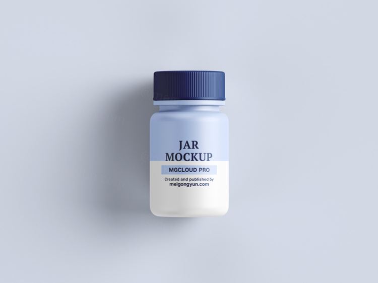 药品包装品产品设计贴图展示样机模版 Pharmaceutical jar mockup