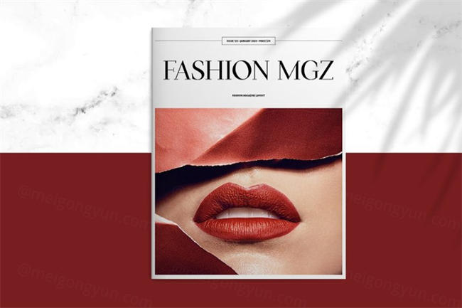 超级时尚的大图画册化妆品画册高端宣传册模板 fashion mgz layou 3896486