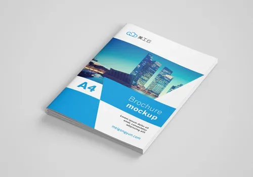 免费A4宣传册设计提案贴图展示样机模板 A4 brochure mockup