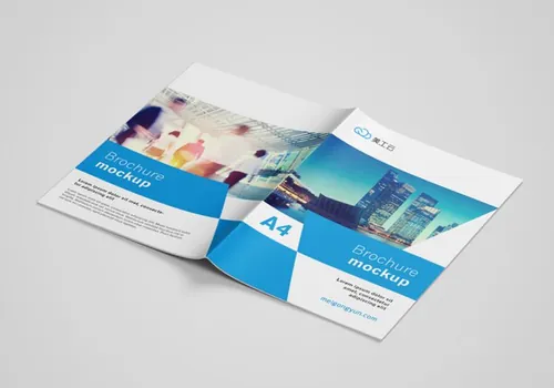 免费A4宣传册设计提案贴图展示样机模板 A4 brochure mockup