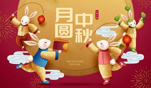 2023年中国新年生肖兔年东方传统节日促销宣传海报招贴EPS