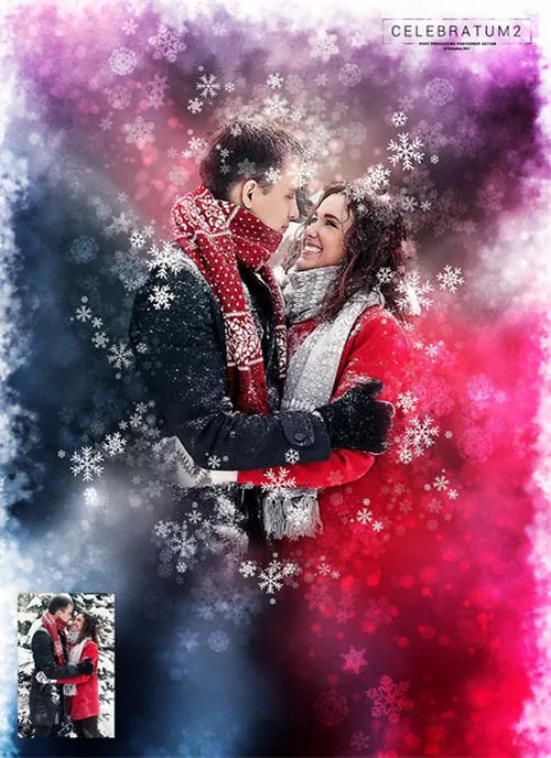 梦幻的圣诞雪景场景特效PS动作素材 Celebratum 2 - Ch