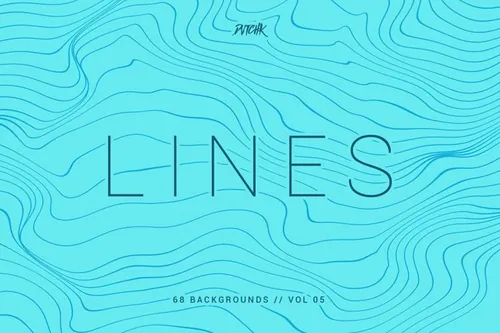 抽象线条波浪背景 Lines Wavy Background