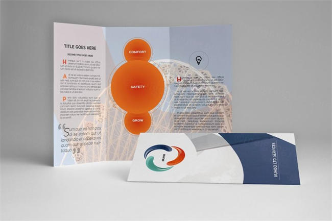 现代三折页画册模板 Modern Business Trifold Brochure