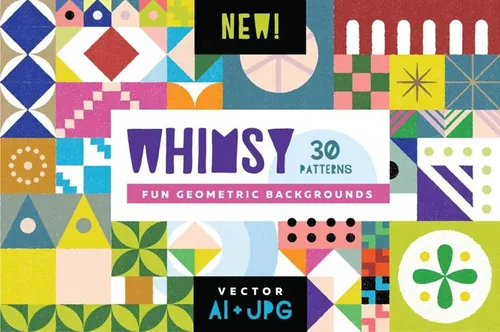 几何图案背景纹理 Whimsy Geometric