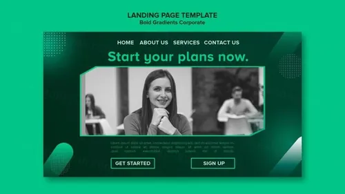 绿色渐变企业职业生涯个人简历秀海报模板 Gradient instagram posts collection