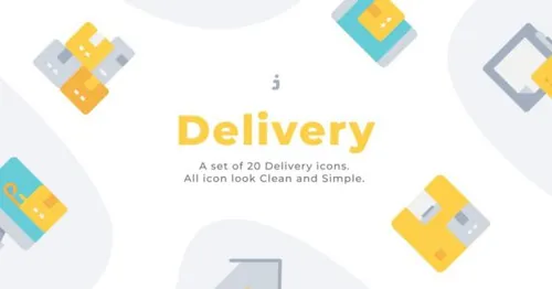 20枚交付物扁平化图标素材 20 Delivery icons – F
