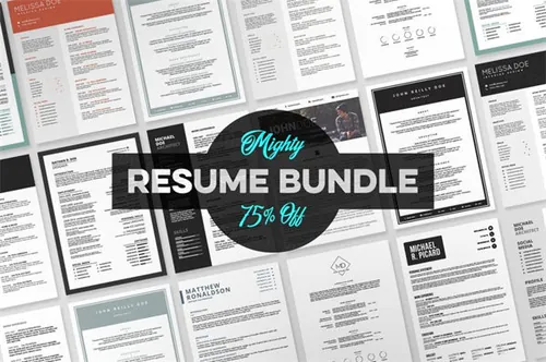 职场简历求职信模板素材包 Mighty-Resume-Bundle