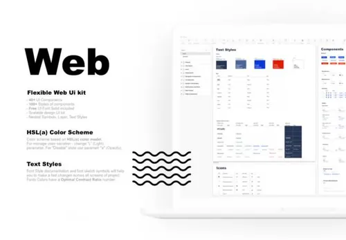 Web网页UI设计系统Sketch模板 Web UI System
