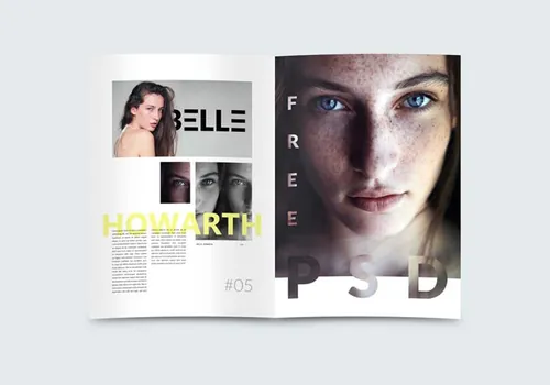 杂志贴图  Magazine Mockup Example