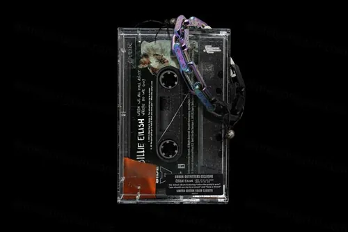 复古老物件潮流音乐磁带贴图样机PSD模板 Vsssart - Cassette Box Mockup