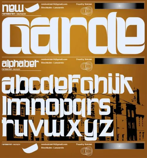 经典粗犷的品牌包装设计英文装饰字体 Rembagram - Garde TYPE