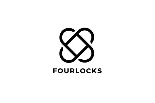 交叉环形标志Logo模板 Four-Locks-Logo-Template