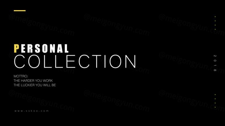 国内95后新锐设计师个人作品集UI提案优秀简历PSD整套模板 25P