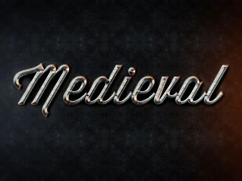 金属效果文字特效Medieval Text Style