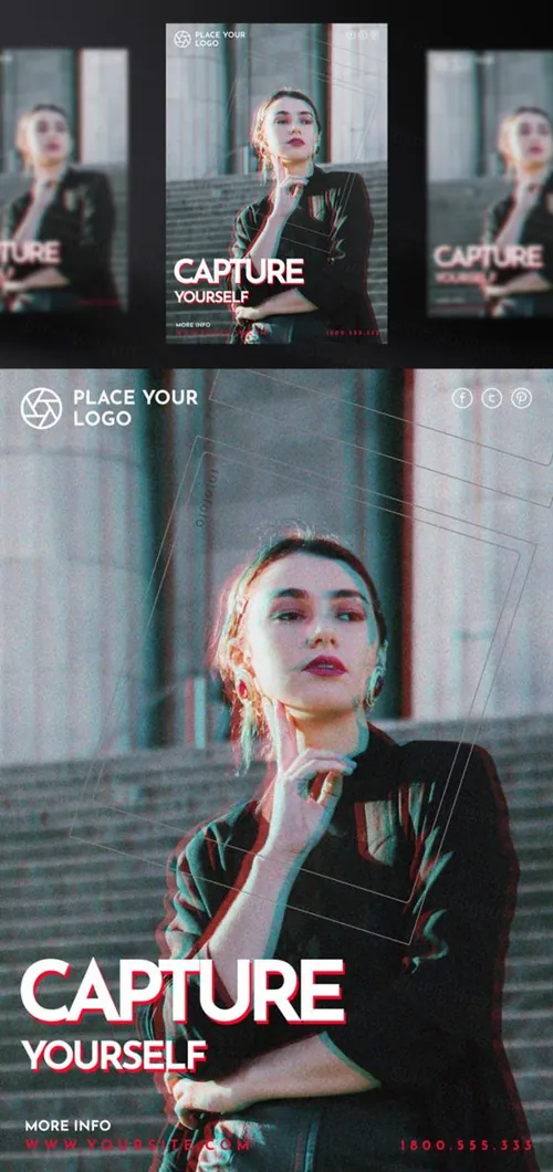 欧美大牌女装Ins新媒体广告宣传海报PSD模板 Instagram posts pack for capture