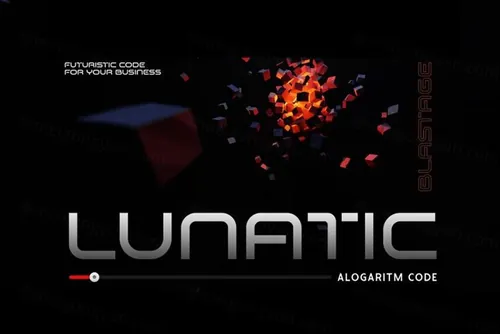 复古未来派科幻电竞品牌超级汽车科技海报标题英文装饰字体 Bl