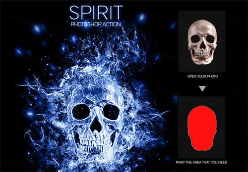 PS个性酷炫合成效果动作Spirit Photoshop Action