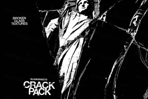 潮流复古艺术危险尖锐破碎破裂玻璃纹理素材合辑 Cracks