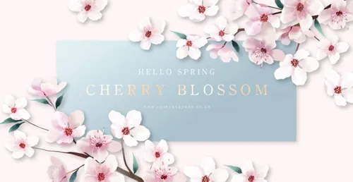 粉色春季桃花节春天樱花网页横幅海报PSD模板素材