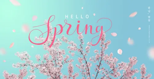 粉色春季桃花节春天樱花网页横幅海报PSD模板素材