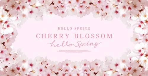 粉色春季桃花节春天樱花网页横幅海报PSD模板素材