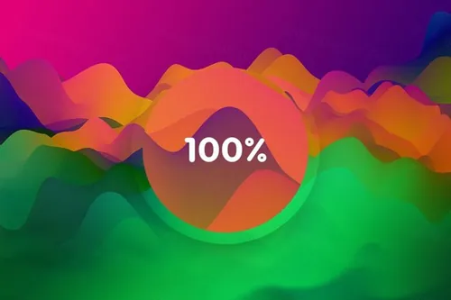 时尚的五颜六色波浪海洋背景纹理素材