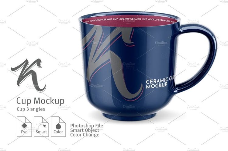 水杯茶杯杯子样机展示模型mockups