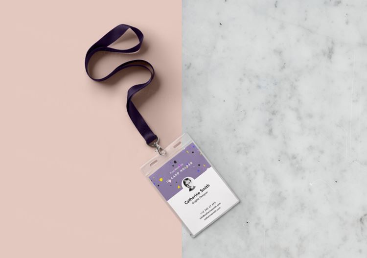 工作牌模型PSD贴图模板Psd Identity Card Holder Mockup