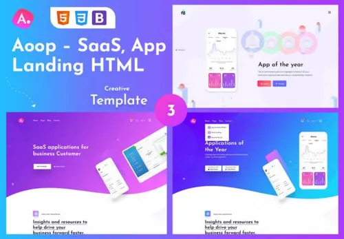 App登陆HTML模板 App Landing HTML Templa