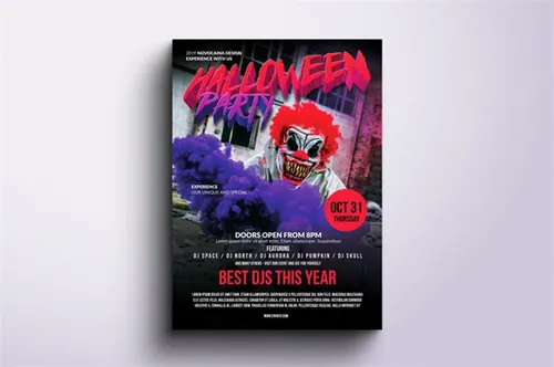 大型万圣节音乐节活动海报 Halloween Party Poster v2