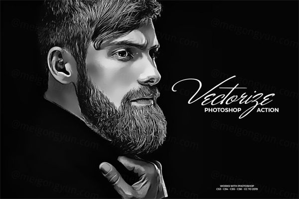 将照片一键艺术化处理的神奇photoshop动作