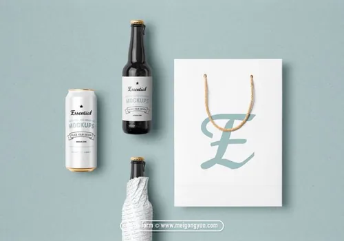 啤酒包装样机贴图Beer Mockups