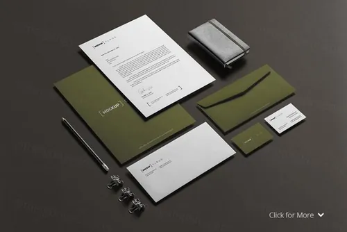 品牌VI设计演示必备的办公文具样机合集 Corporate Stationery Mock-Up