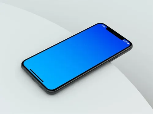 iPhone 11 PSD 透视角度简单场景样机（PSD）